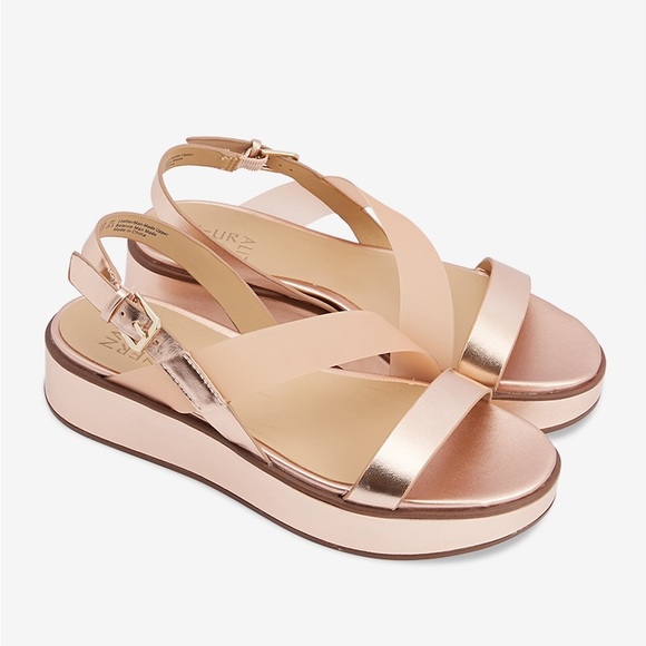 Naturalizer Shoes - NWOB Naturalizer Charlize Rose Gold Leather Sandals